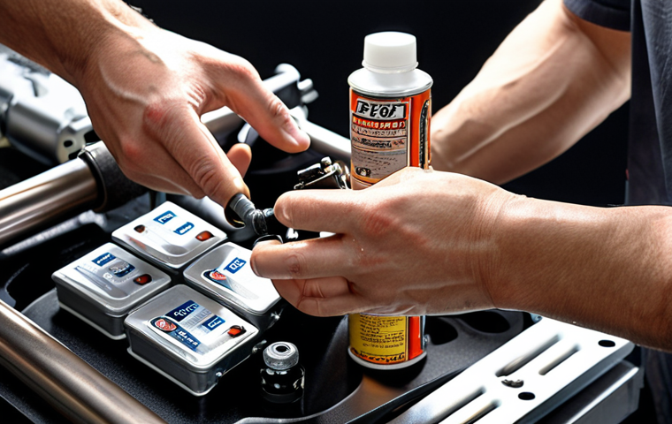 **

A detailed close-up shot of a mechanic's hands expertly replacing an oil damper on an RC car chassis. The focus should be on the precision and technical skill involved. Background elements include various tools, oil bottles with viscosity labels, and a well-lit workbench. The RC car itself should be a popular, recognizable model. Lighting should be bright and clean, highlighting the metallic components and fine details. Style: Photo-realistic.
   **(Focus:  Skillful Upgrade)**

**
